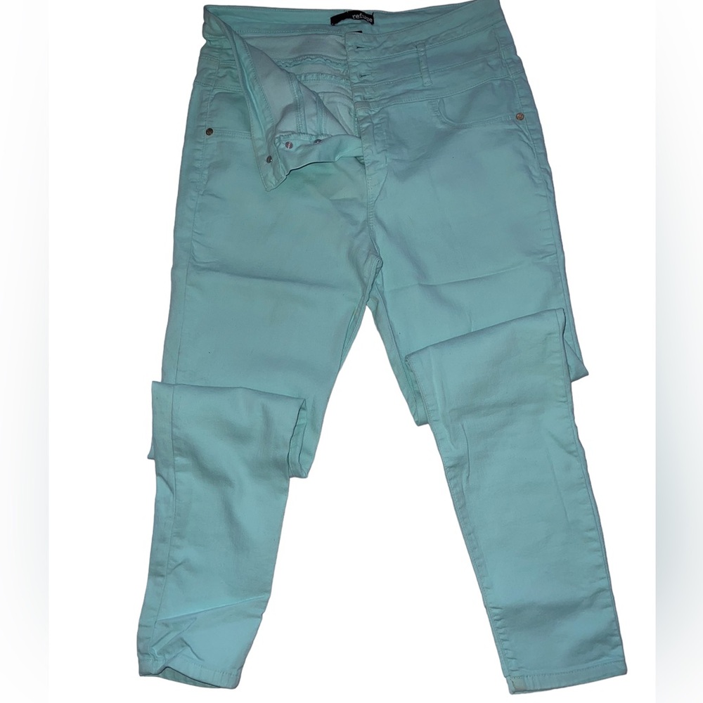 Refuge High Waist Mint Green Stretchy Skinny Jeans